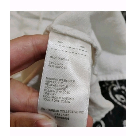 Ellen Tracy White Ruffle Blouse with Tassel Ties - Picture 3 of 6